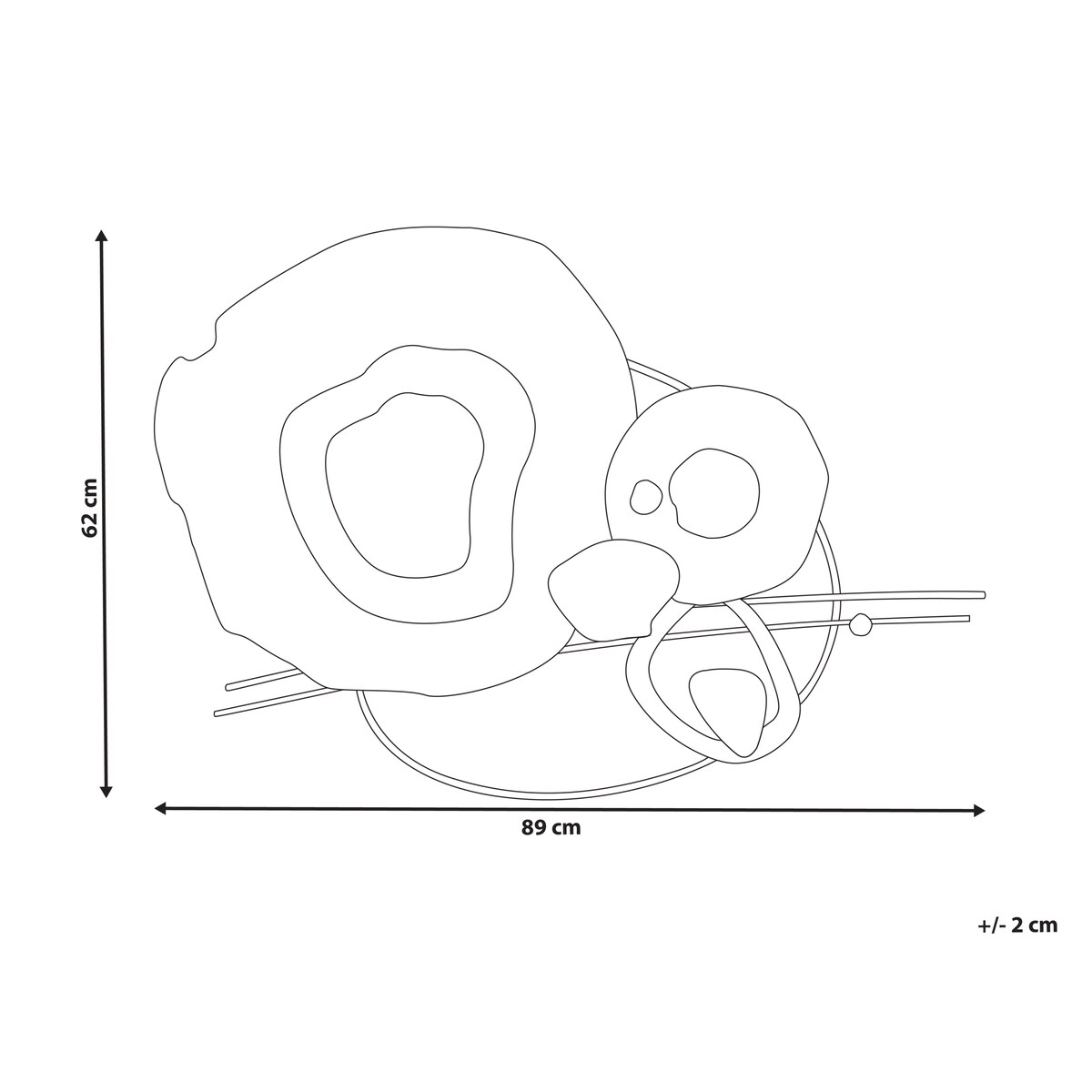 Dekoracja ścienna NEPTUNIUM Metal 62 cm Kolorowy