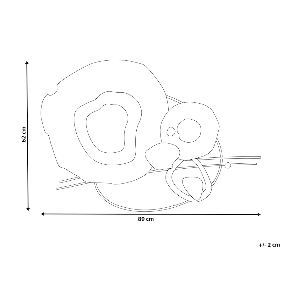 Dekoracja ścienna NEPTUNIUM Metal 62 cm Kolorowy