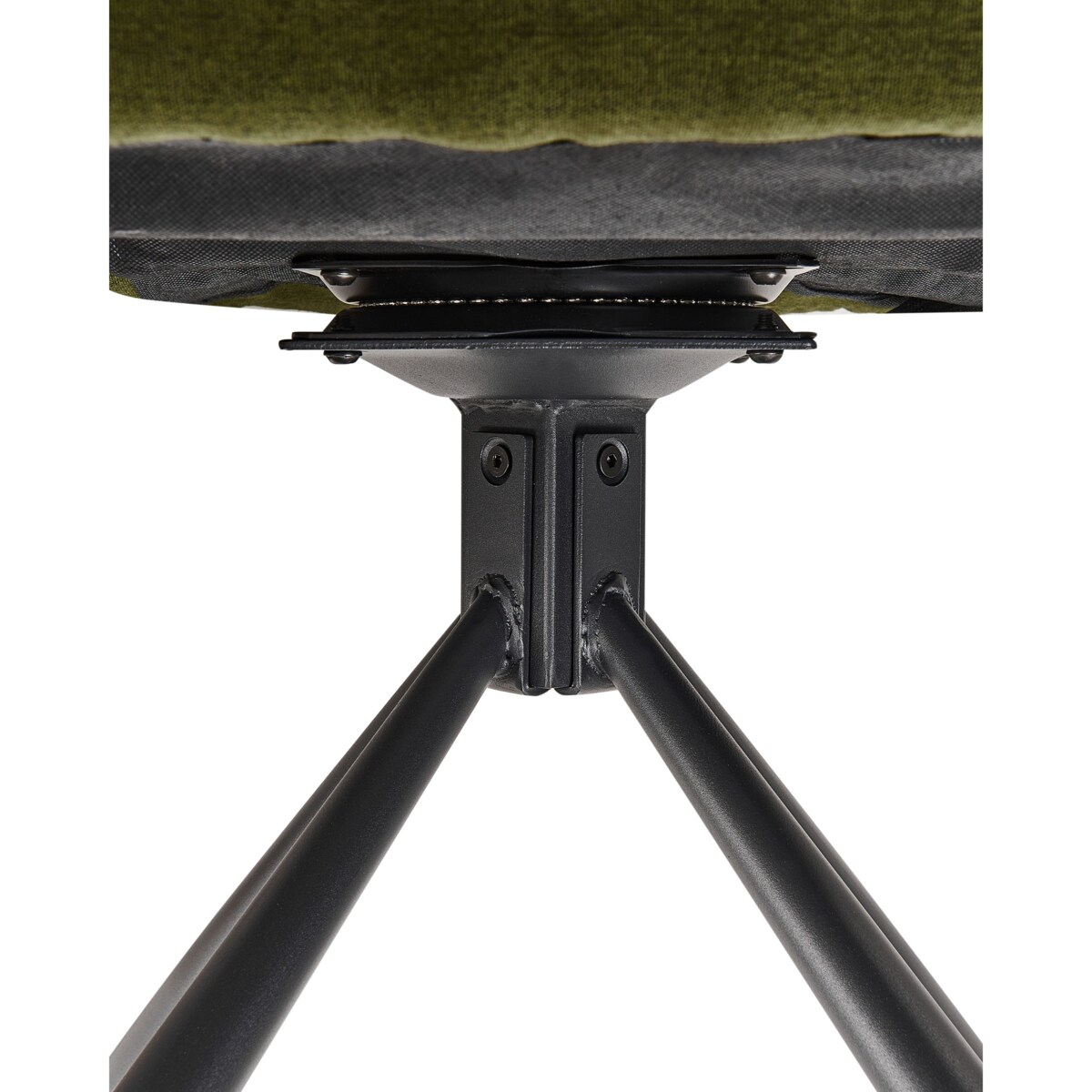 Zestaw 2 krzeseł do jadalni SARDOAL Tkanina Ciemnozielony