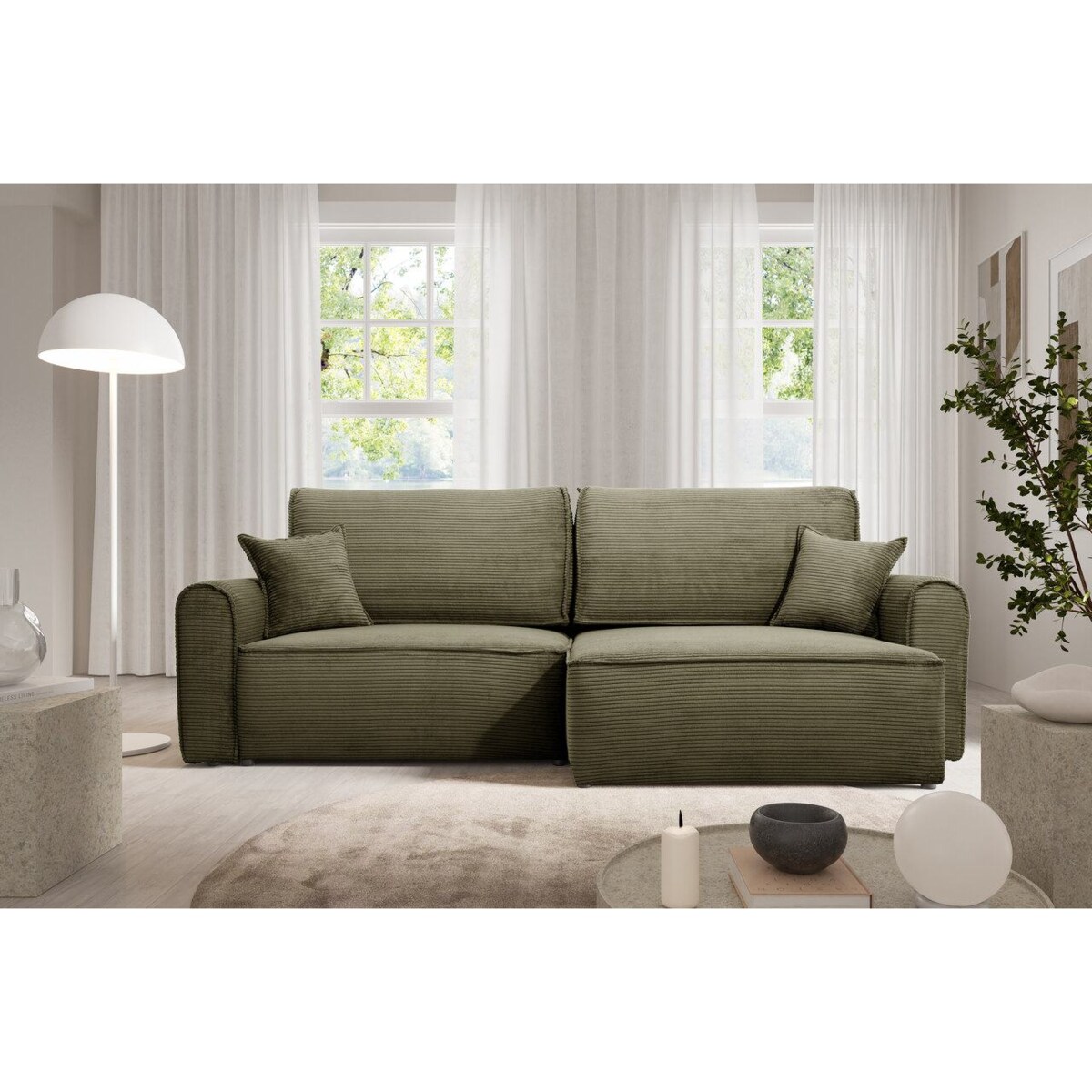 Narożnik MARTIN z funkcją spania sztruks POSO 46