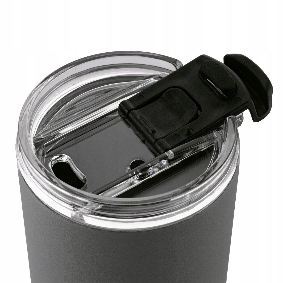Kubek termiczny ze słomką 1200 ml na ciepłe zimne napoje kawę HERBATĘ szary