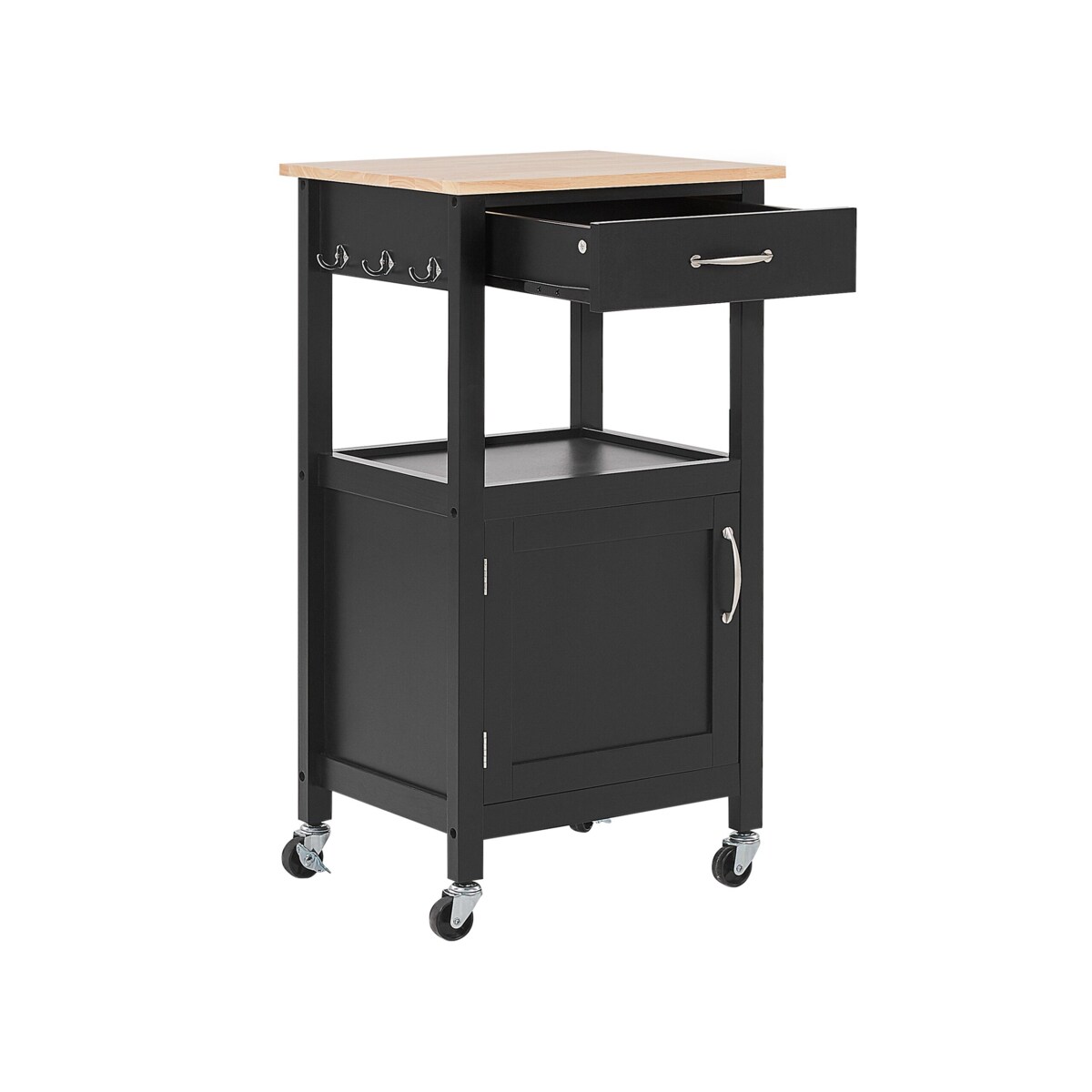 Wózek kuchenny z szufladą czarny SIENA
