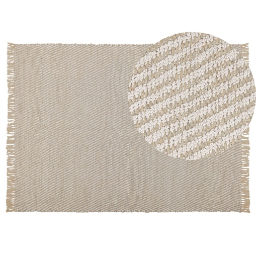 Dywan z juty 140 x 200 cm beżowy ALADAG
