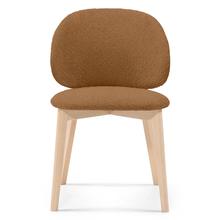 Krzesło SELMA -II miedziane/buk/boucle 79x48x48 cm