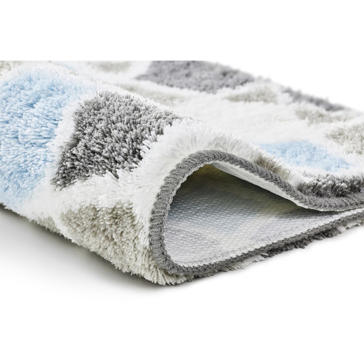 Kleine Wolke Sintra Dywanik łazienkowy 70x120 cm mozaika szary i niebieski antypoślizgowy