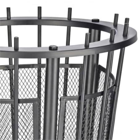 HI Koksownik z osłoną przed iskrami, czarny, 40 x 61 cm