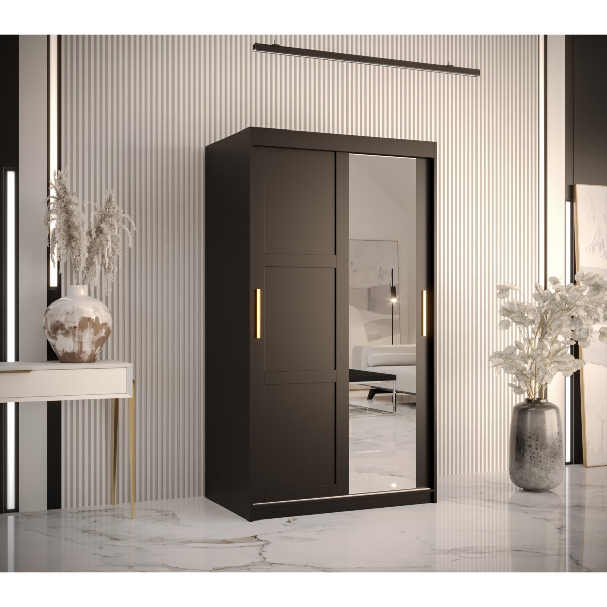 Szafa przesuwna Garderoba RAMIRO 2 100 gł. 62 czarny