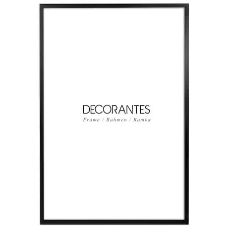 Czarna ramka na zdjęcia 40x60 cm rama MDF z plexi klasyczna ramka zawieszka poziom pion