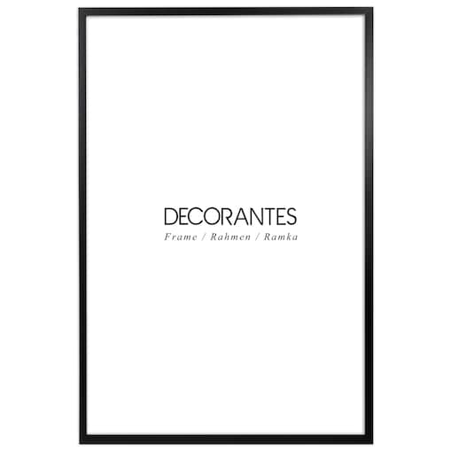 Czarna ramka na zdjęcia 40x60 cm rama MDF z plexi klasyczna ramka zawieszka poziom pion