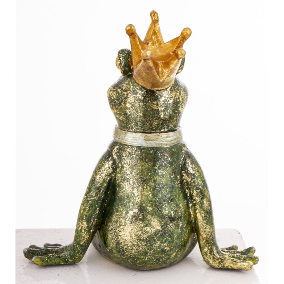 Dekoracja - figurka żabiego króla 31x19x16 cm RE RANA z żabotem