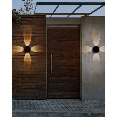 Zestaw 2 lamp ściennych zewnętrznych LED czarny MAURICE