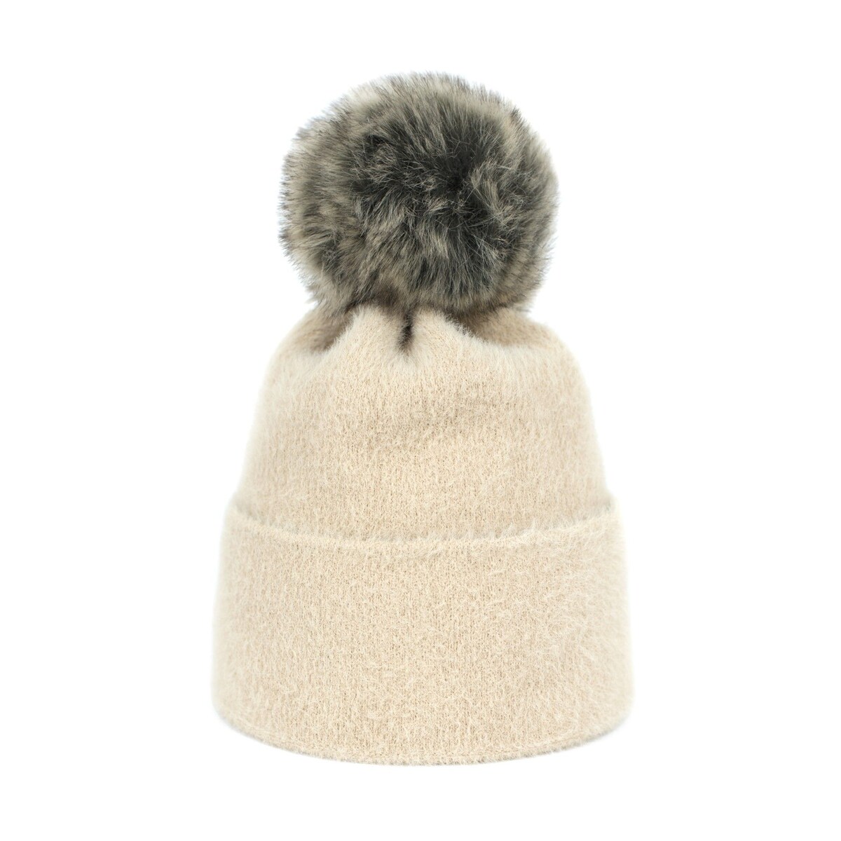 Czapka Soft Fluff Jasny Beż Jasny Beż, Uniwersalny