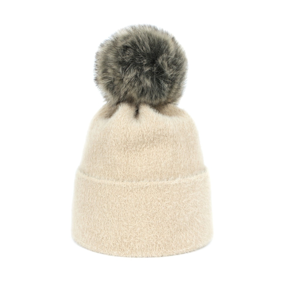 Czapka Soft Fluff Jasny Beż Jasny Beż, Uniwersalny