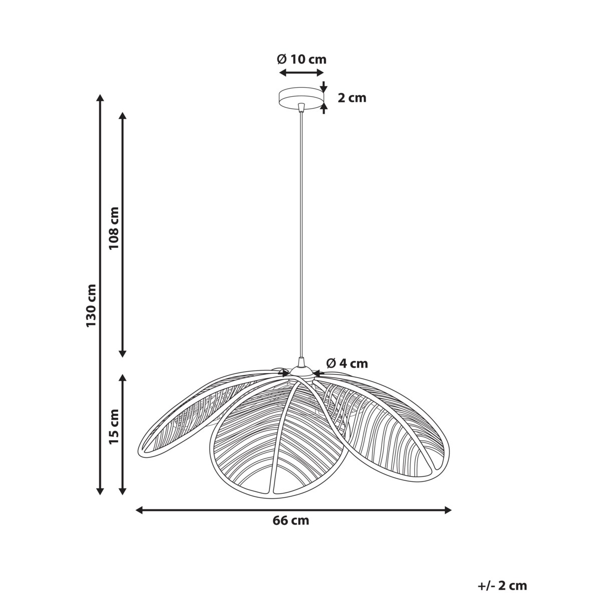 Lampa wisząca NIGUA Rattan Naturalny
