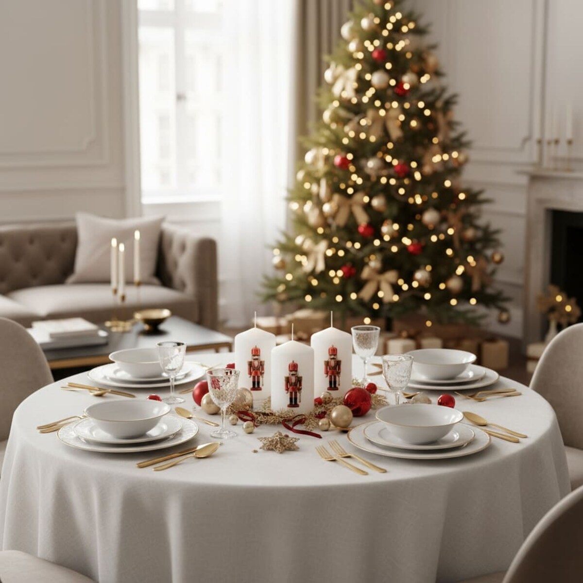 Zestaw świec świątecznych 3 szt. – Dziadek do Orzechów, idealne na prezent