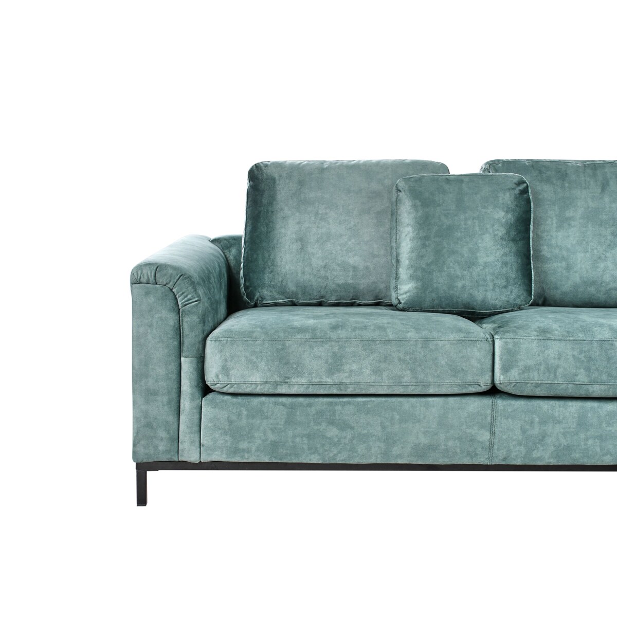 Narożnik lewostronny welurowy lazurowy OSLO