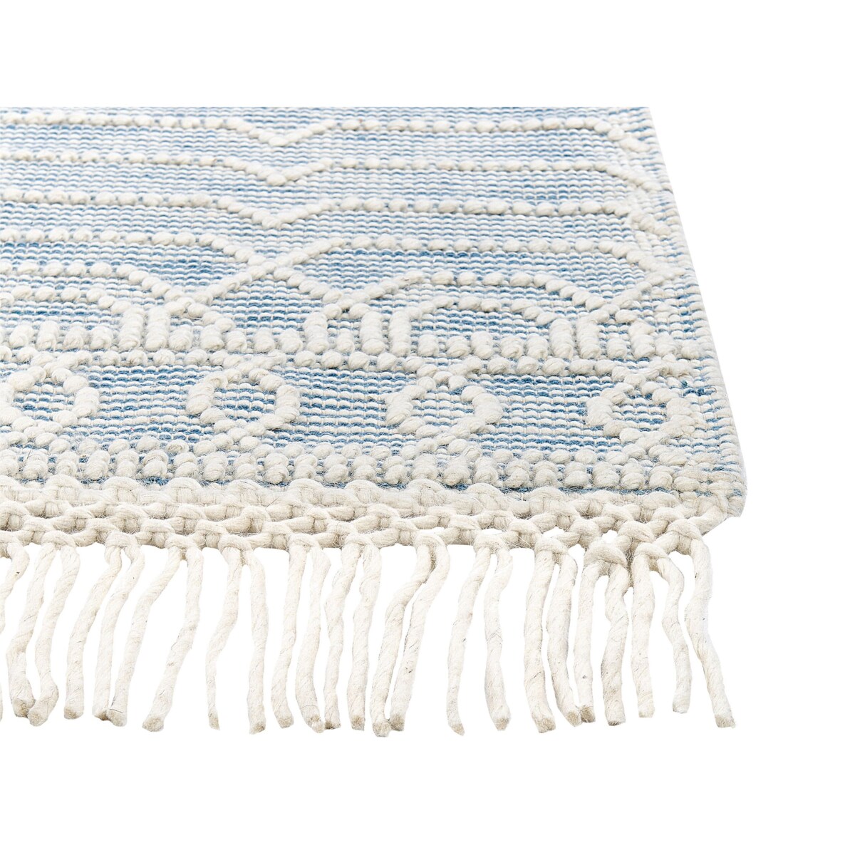 Dywan wełniany 160 x 230 cm niebieski ORHANELI