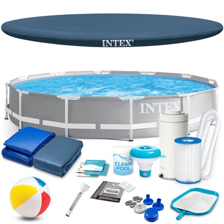 Basen ogrodowy stelażowy Intex 366x76 zestaw 16w1