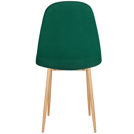 Krzesło tapicerowane do salonu jadalni welurowe pikowane nowoczesne zielone
