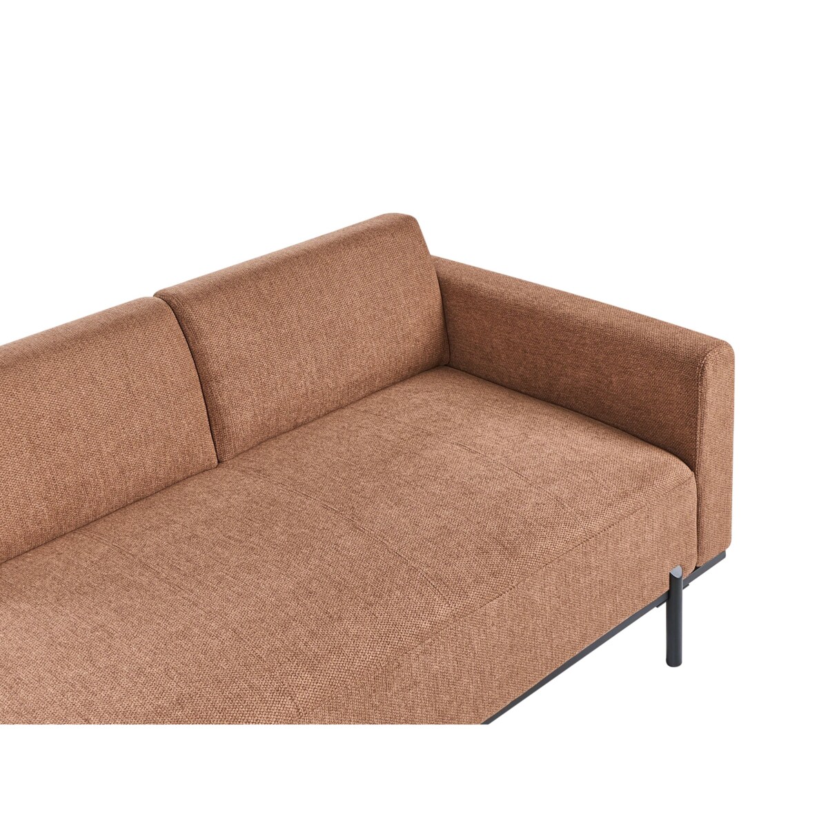 Szezlong SAVASSE Len syntetyczny Złoty brąz