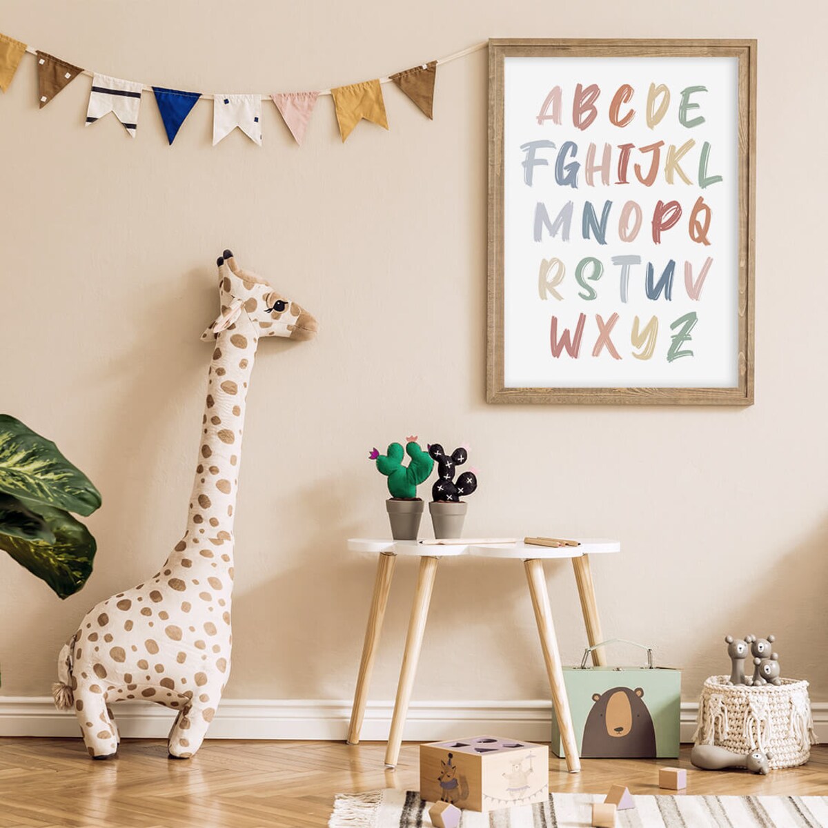 Plakat dla dzieci Alfabet boho 5 20x30