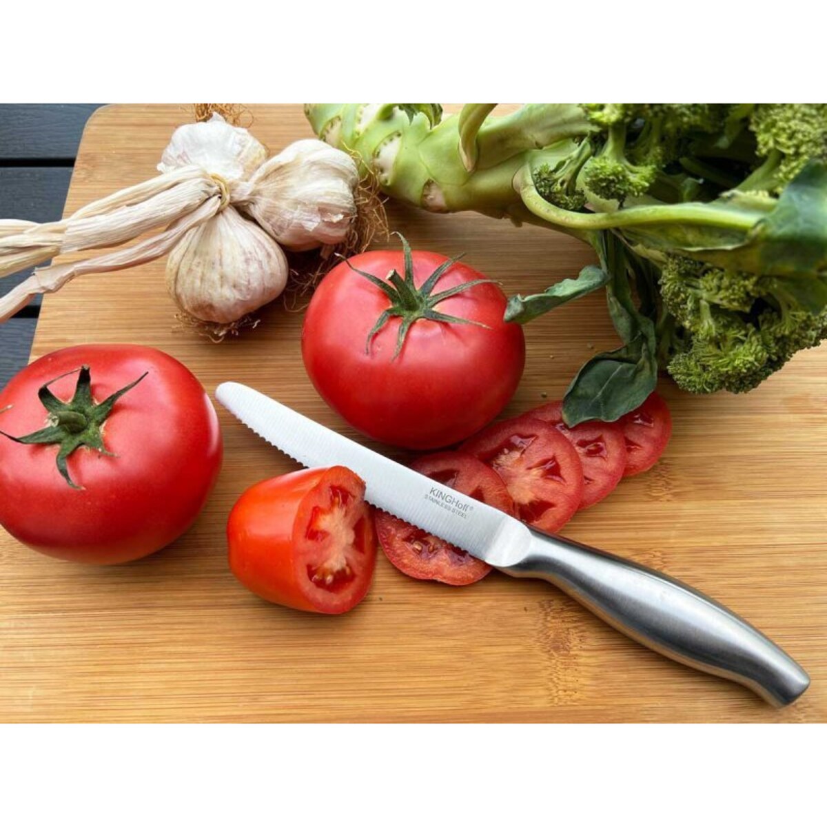 Stalowy nóż kuchenny z ząbkami 12.5cm pojedyńczy KINGHOFF