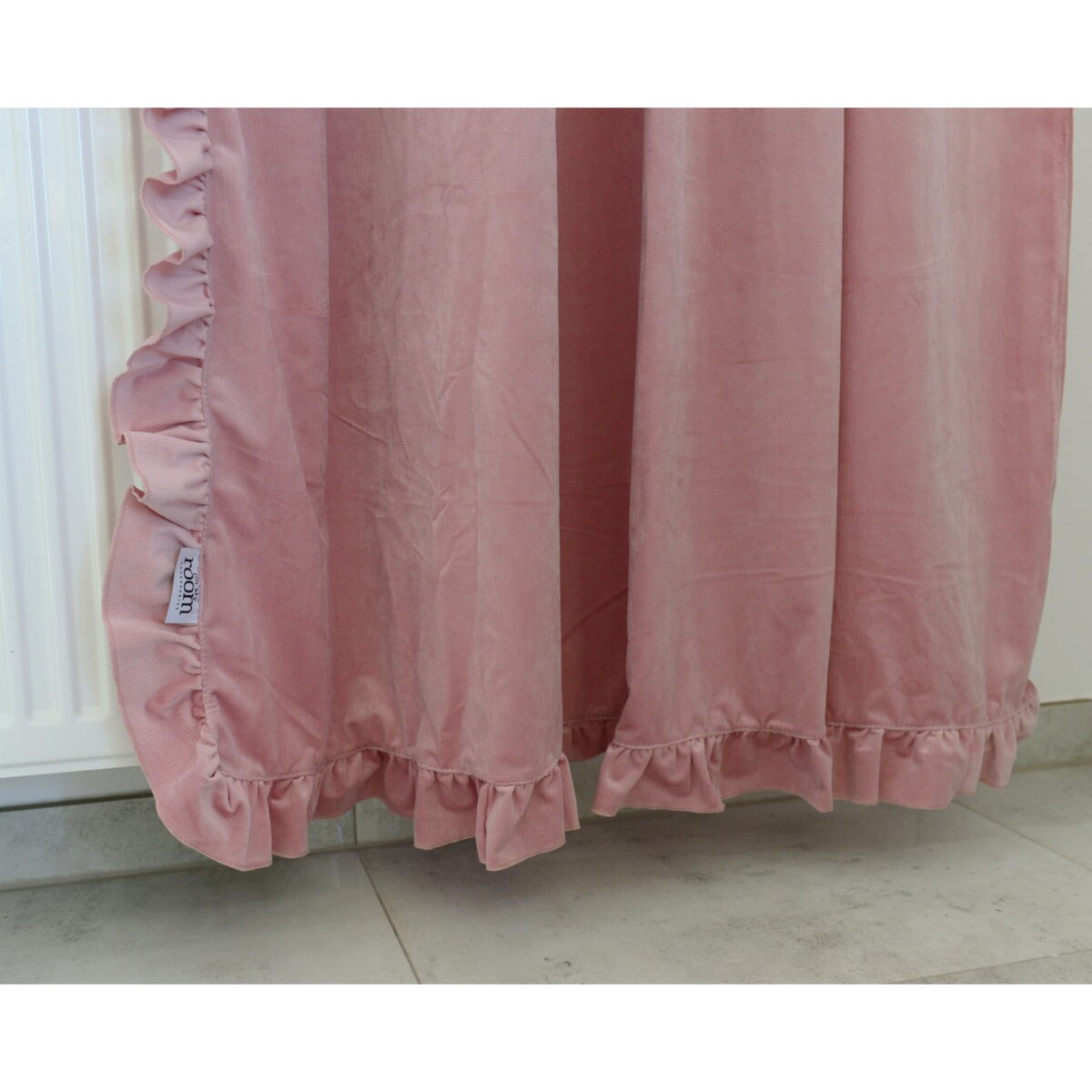 Zasłona Na Okno Okna Z Falbanką Do Salonu Sypialni 150X250 Cm Jasny Róż