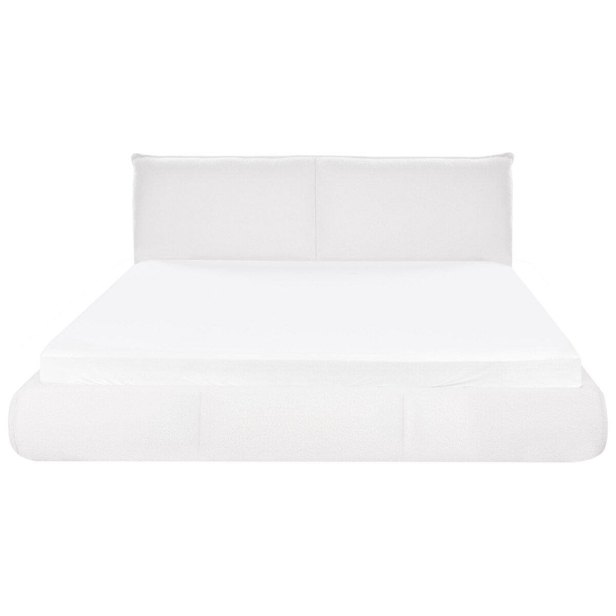 Łóżko boucle 180 x 200 cm białe VINAY