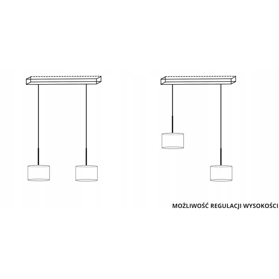 Lampa wisząca zwis żyrandol sufitowa z abażurami walec JAZZ Z2