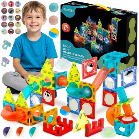 Klocki magnetyczne edukacyjne konstrukcyjne Ricokids