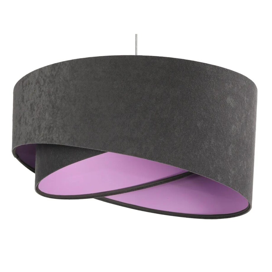 Lampa wisząca GEMSTONE GRAY grafitowa/fioletowa