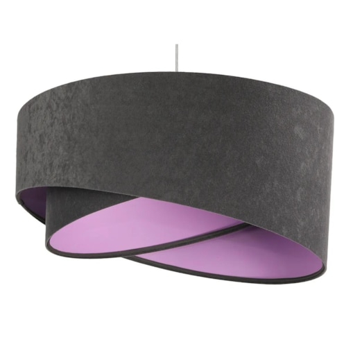 Lampa wisząca GEMSTONE GRAY grafitowa/fioletowa