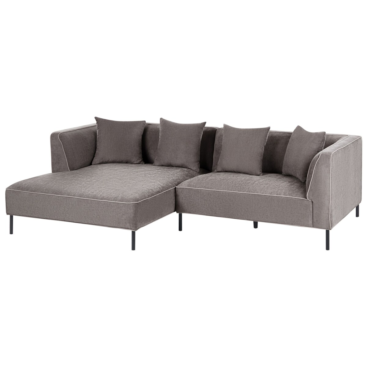 Narożnik dla 3 osób SATER Szenil Beżowoszary Prawostronny