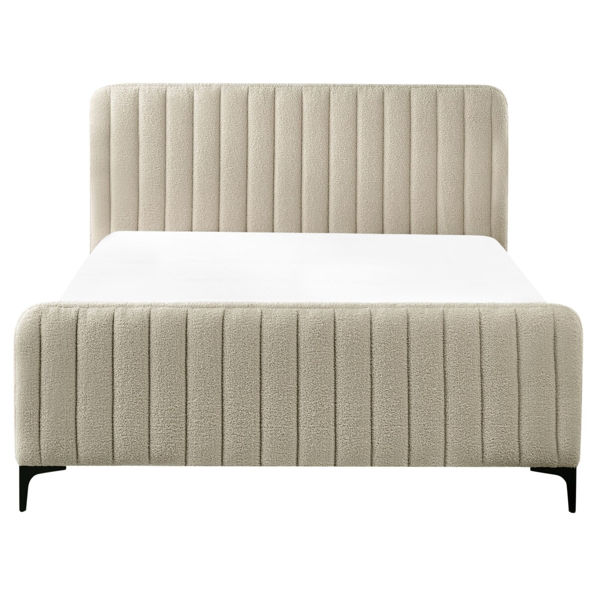 Łóżko Boucle LUNAN 140 x 200 cm Beżowy