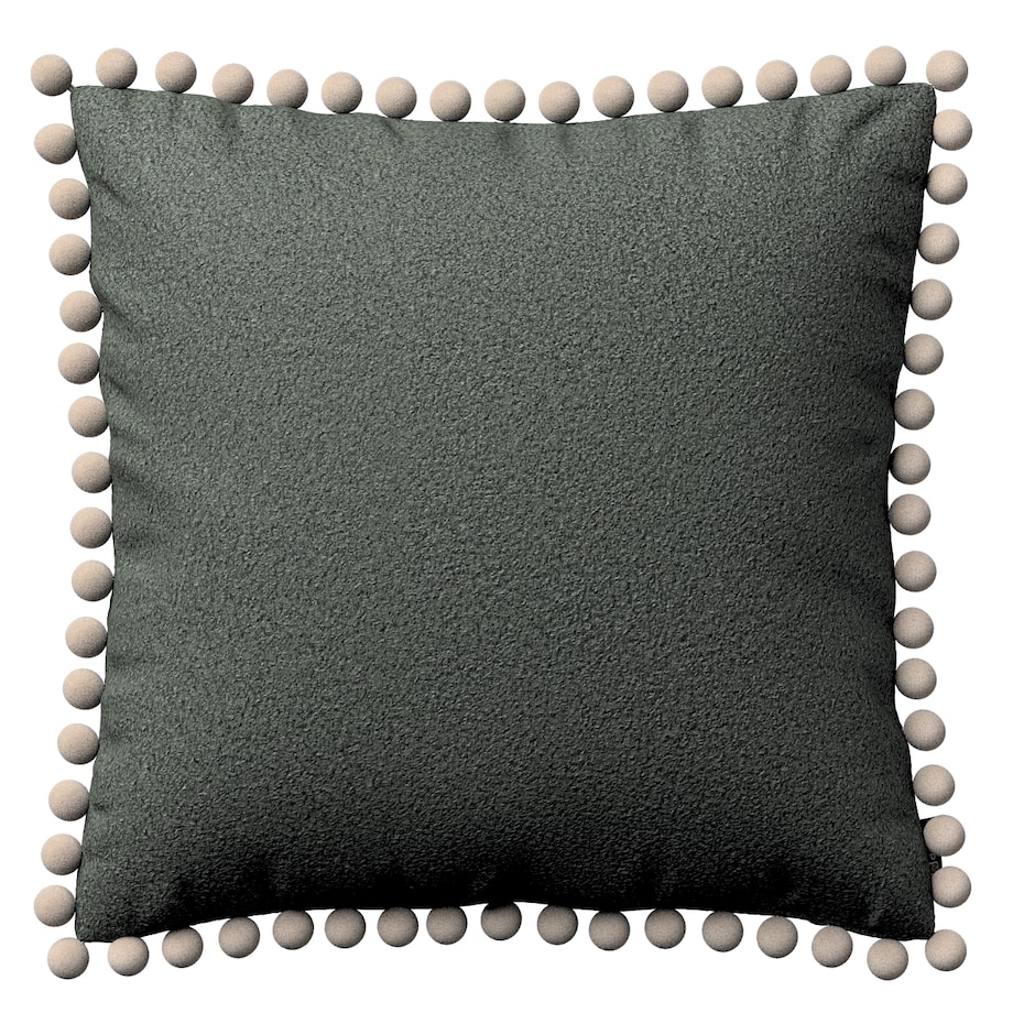 Poszewka Wera na poduszkę 45x45 ciemno szara bukla