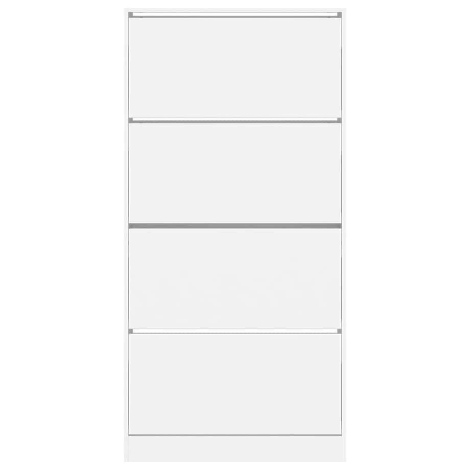 vidaXL Szafka na buty z 4 uchylanymi szufladami, biała, 80x21x163,5 cm