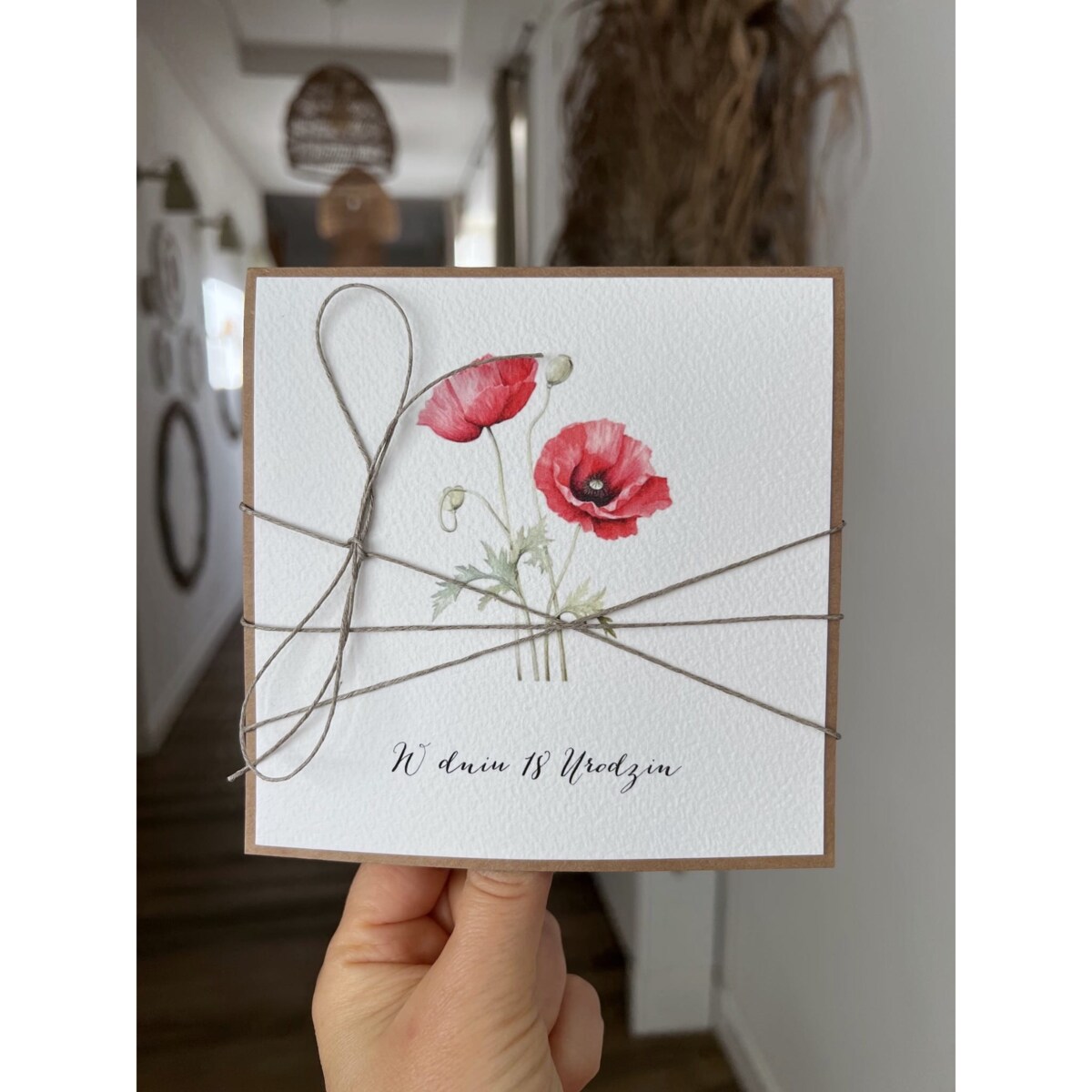 Wyjątkowa ręcznie robiona kartka na 18-ste urodziny, osiemnastka, pomysł na prezent na osiemnastkę - maki