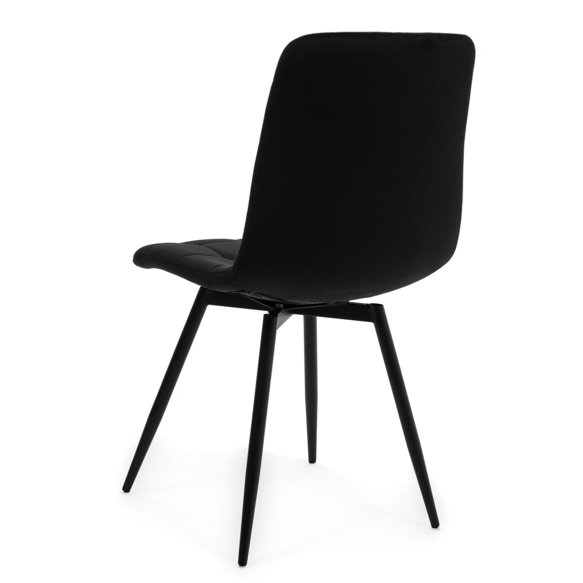 Krzesło tapicerowane obrotowe do salonu ARCO czarny welur