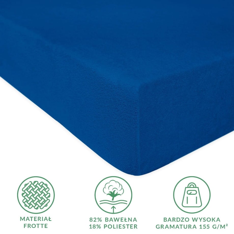Prześcieradło frotte z gumką 120x200 kolor chaber