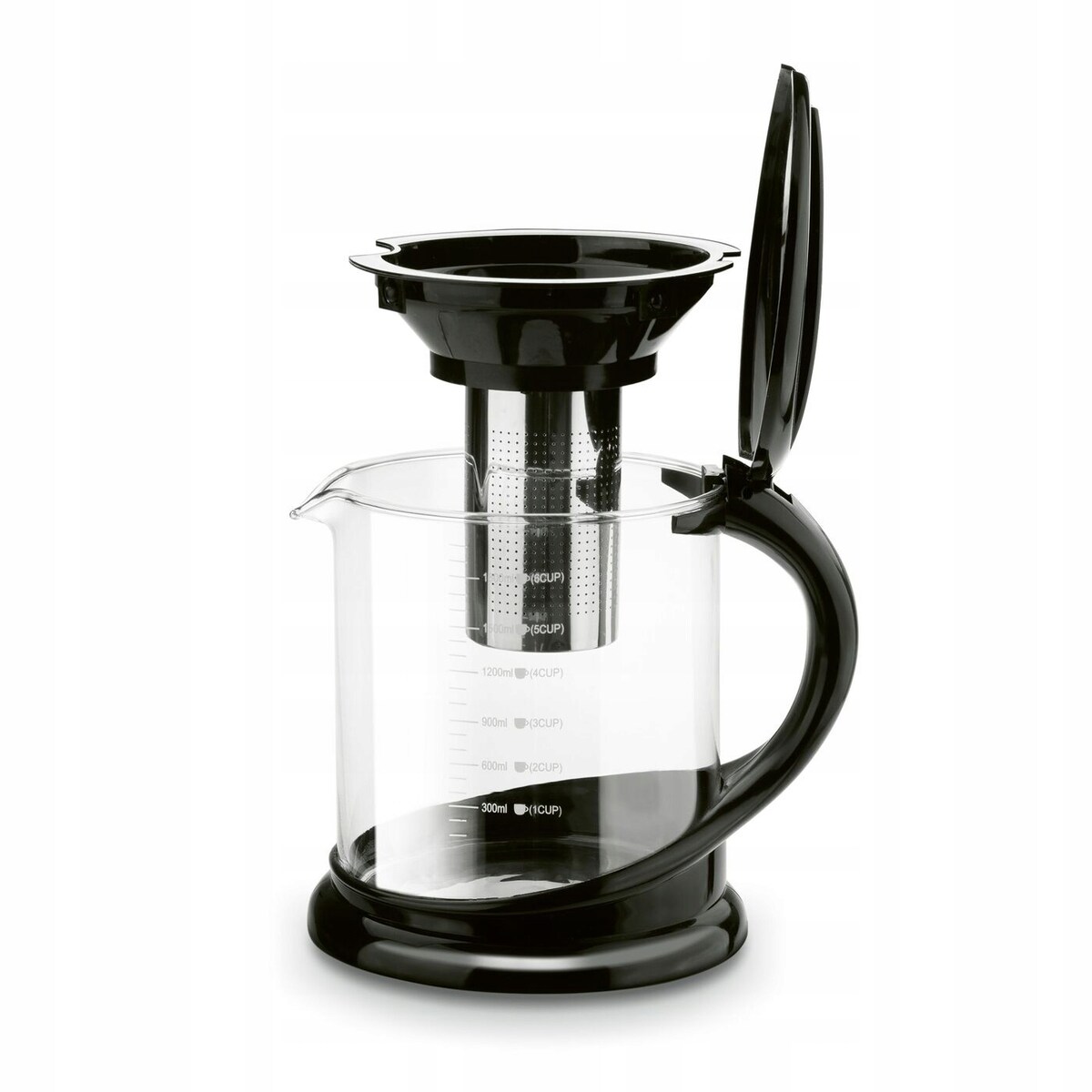 DZBANEK SZKLANY Z ZAPARZACZEM 1,8L na herbatę zioła napoje imbryk czajnik