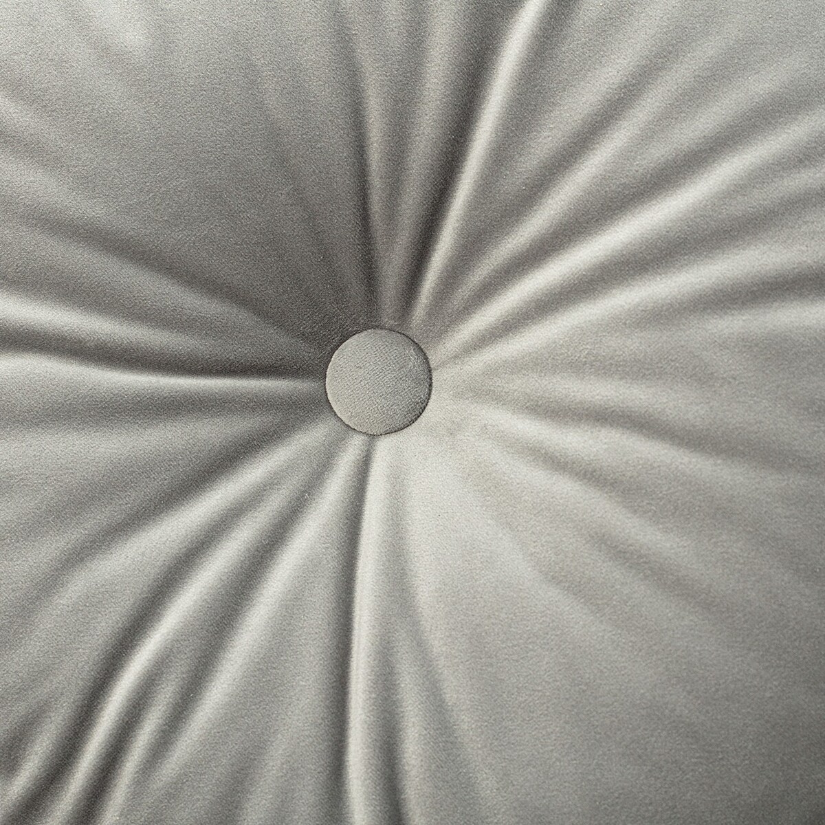 Poduszka okrągła z guzikiem, gołębi szary, ⌀37 cm, Velvet