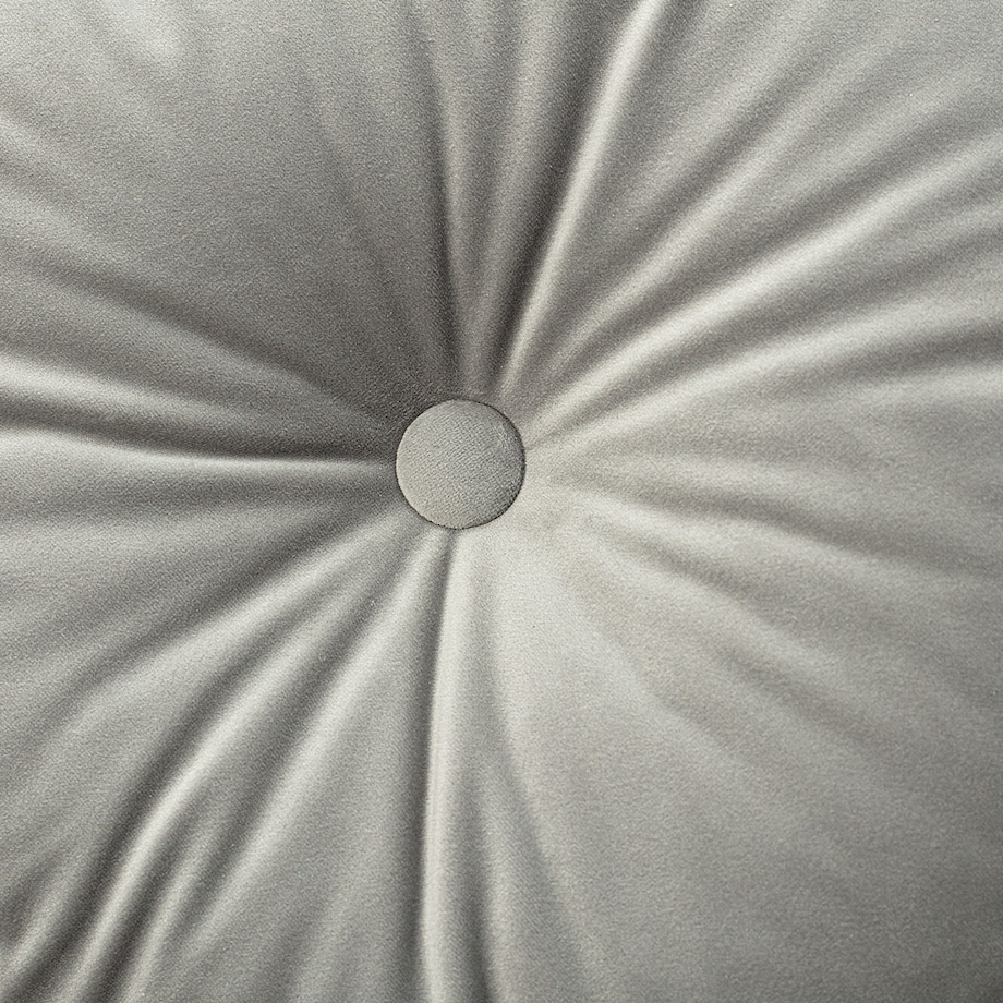 Poduszka okrągła z guzikiem, gołębi szary, ⌀37 cm, Velvet
