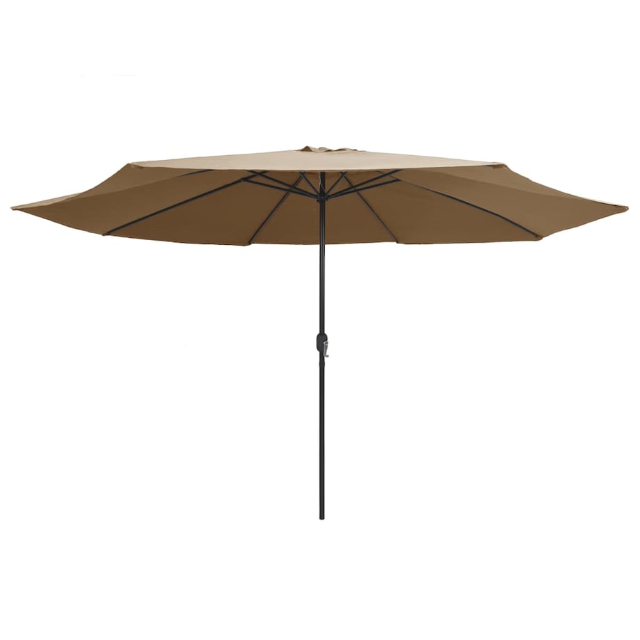 vidaXL Parasol ogrodowy na metalowym słupku, 390 cm, taupe