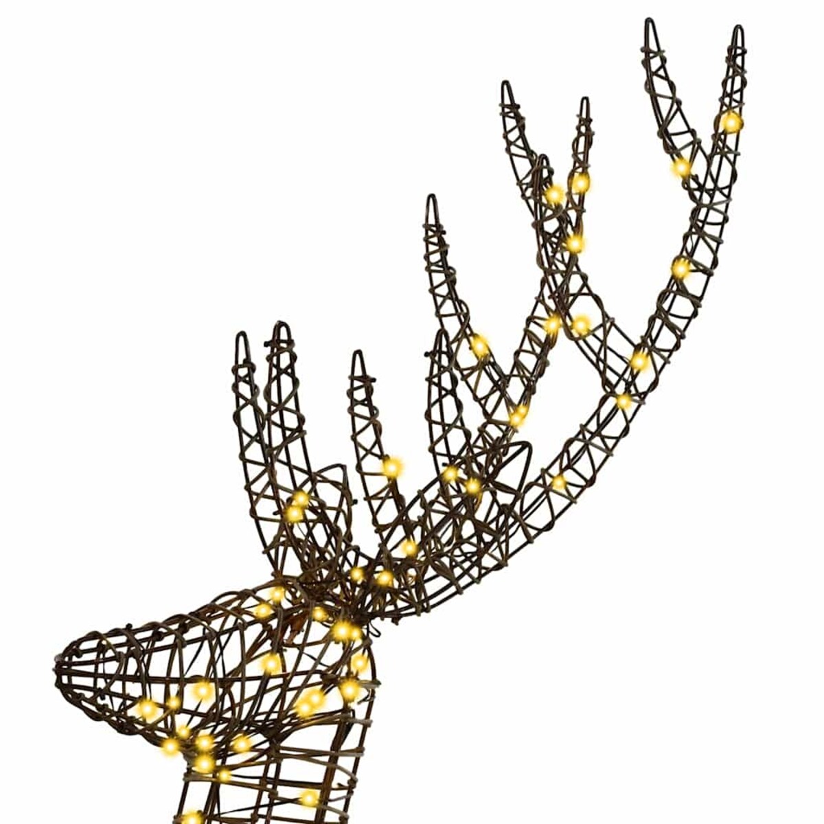 vidaXL 3D Renifer z 250 diodami LED Ciepła biel 180 cm rattan