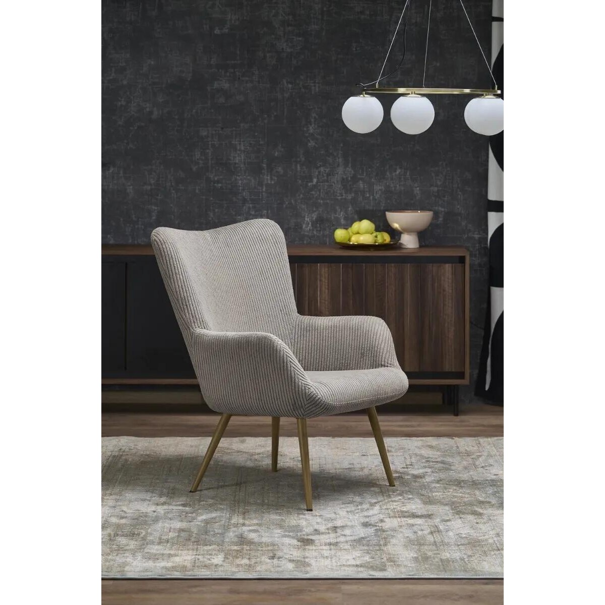 Fotel tapicerowany AMARO szary