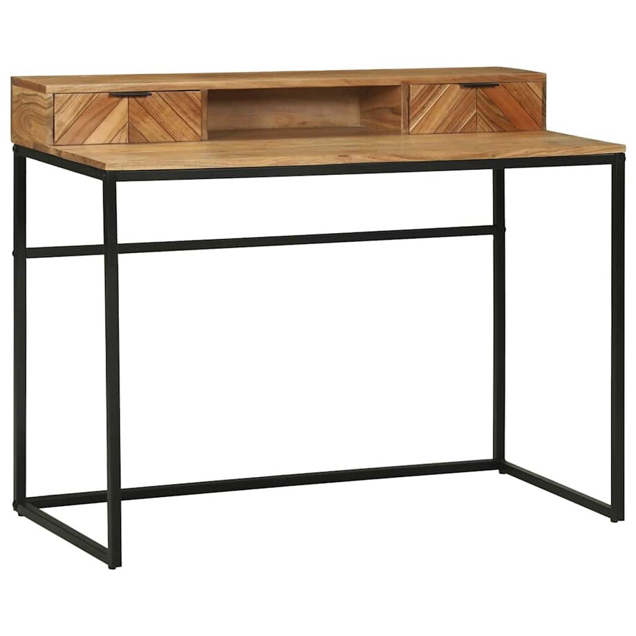 vidaXL Biurko z szufladą Brązowy 110 x 50 x 87 cm Lite drewno akacjowe