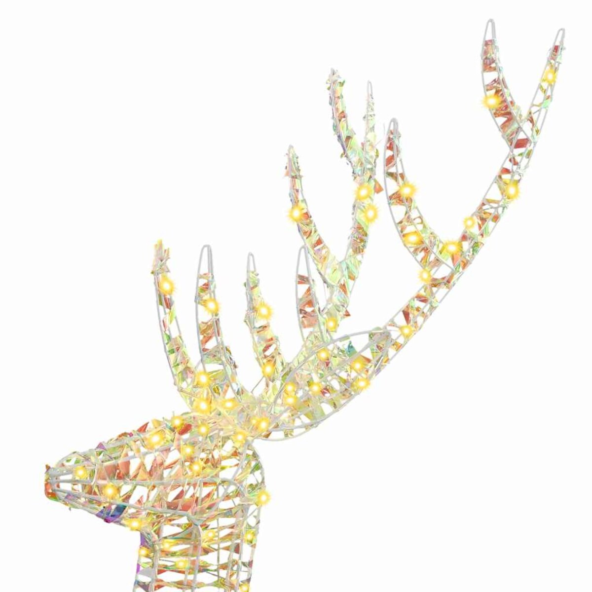 vidaXL 3D Renifer z 250 diodami LED Ciepła biel 180 cm PET