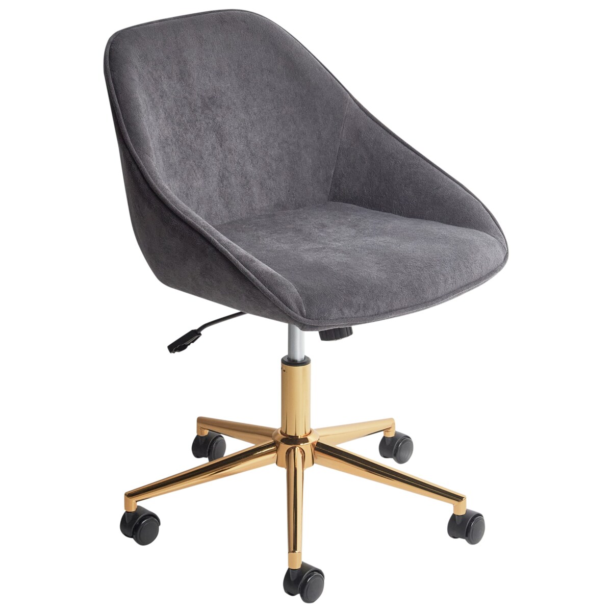 Krzesło biurowe Obrotowy BARDSDALE Welur Ciemnoszary