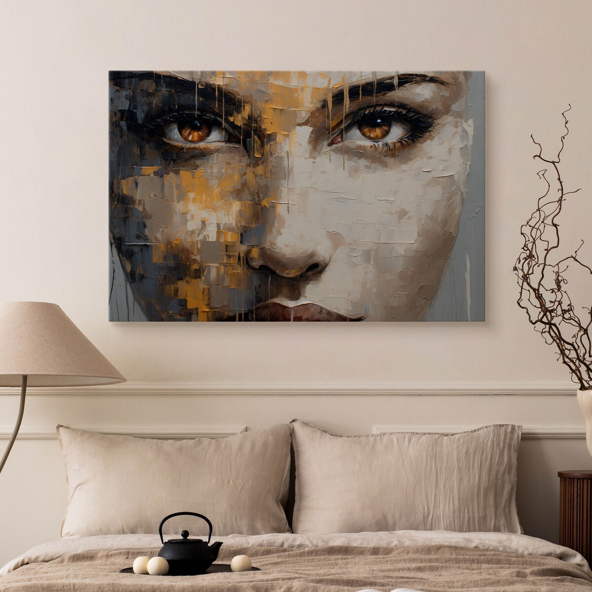 Obraz na płótnie Malowany portret 100x70cm