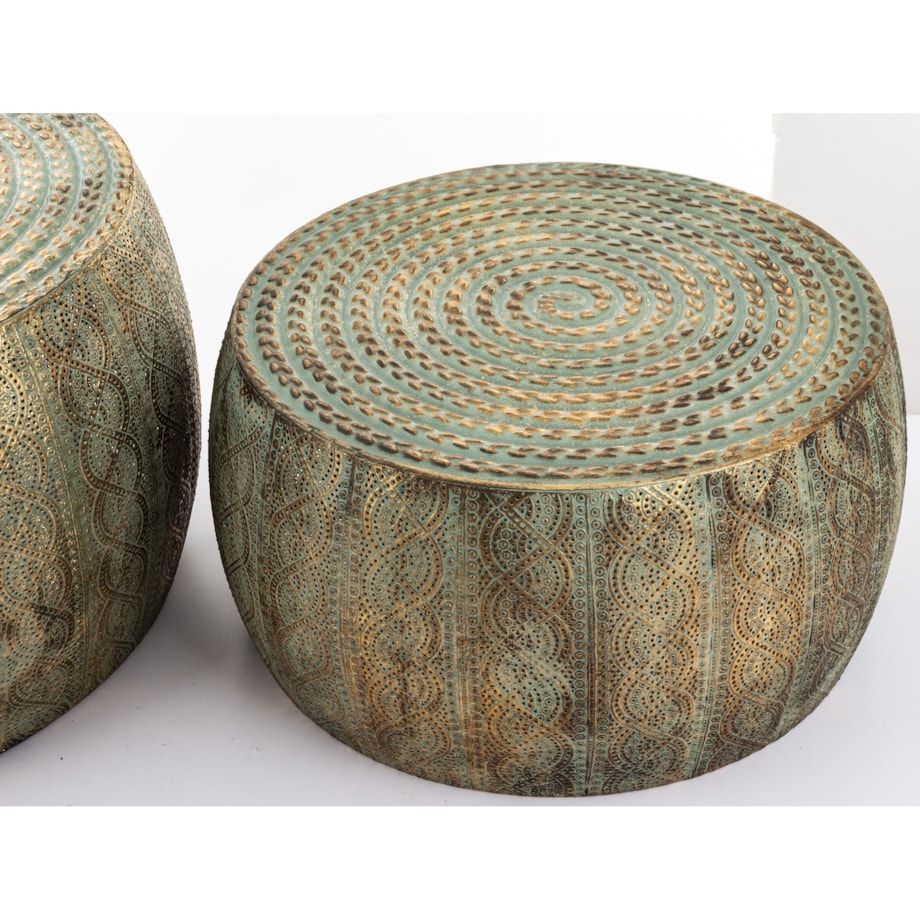 Stolik boczny 2 szt. metalowy 30x55x55 i 25x45x45 cm MOJI